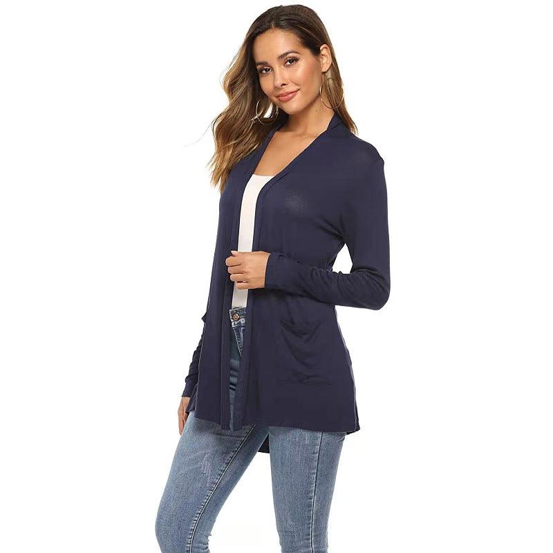Casual Lightweight Long Sleeve Cardigan Open Front Cardigans for